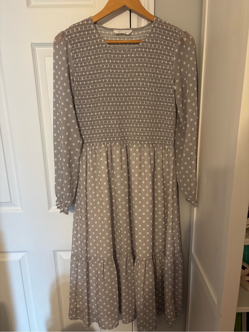 Mad about style jilly box Polka Dot Long-Sleeve Dress size M